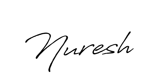 How to make Nuresh signature? Antro_Vectra_Bolder is a professional autograph style. Create handwritten signature for Nuresh name. Nuresh signature style 7 images and pictures png
