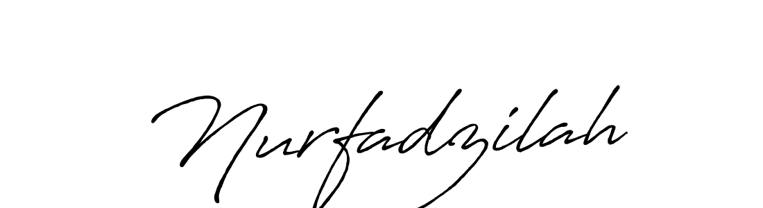 Create a beautiful signature design for name Nurfadzilah. With this signature (Antro_Vectra_Bolder) fonts, you can make a handwritten signature for free. Nurfadzilah signature style 7 images and pictures png