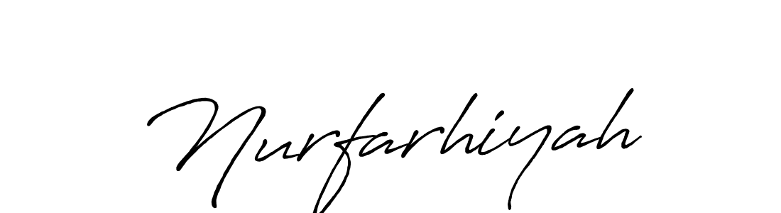 How to make Nurfarhiyah signature? Antro_Vectra_Bolder is a professional autograph style. Create handwritten signature for Nurfarhiyah name. Nurfarhiyah signature style 7 images and pictures png