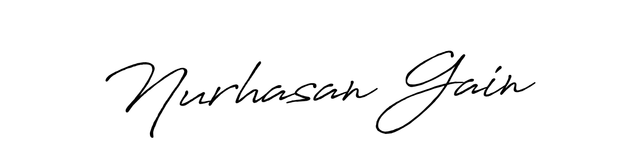 Make a beautiful signature design for name Nurhasan Gain. Use this online signature maker to create a handwritten signature for free. Nurhasan Gain signature style 7 images and pictures png