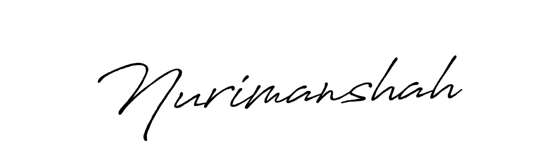 Use a signature maker to create a handwritten signature online. With this signature software, you can design (Antro_Vectra_Bolder) your own signature for name Nurimanshah. Nurimanshah signature style 7 images and pictures png