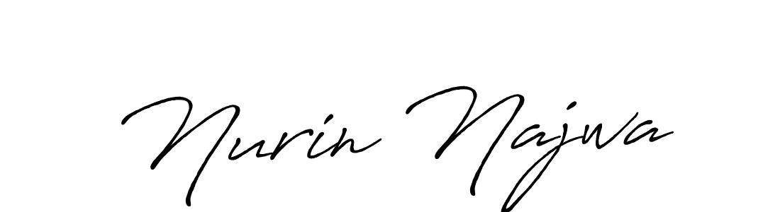The best way (Antro_Vectra_Bolder) to make a short signature is to pick only two or three words in your name. The name Nurin Najwa include a total of six letters. For converting this name. Nurin Najwa signature style 7 images and pictures png