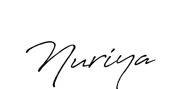 Design your own signature with our free online signature maker. With this signature software, you can create a handwritten (Antro_Vectra_Bolder) signature for name Nuriya. Nuriya signature style 7 images and pictures png