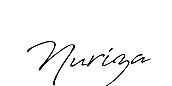 Nuriza stylish signature style. Best Handwritten Sign (Antro_Vectra_Bolder) for my name. Handwritten Signature Collection Ideas for my name Nuriza. Nuriza signature style 7 images and pictures png