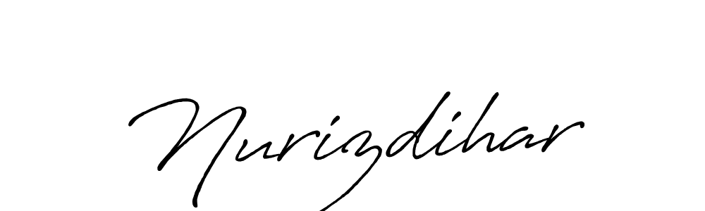 How to make Nurizdihar name signature. Use Antro_Vectra_Bolder style for creating short signs online. This is the latest handwritten sign. Nurizdihar signature style 7 images and pictures png