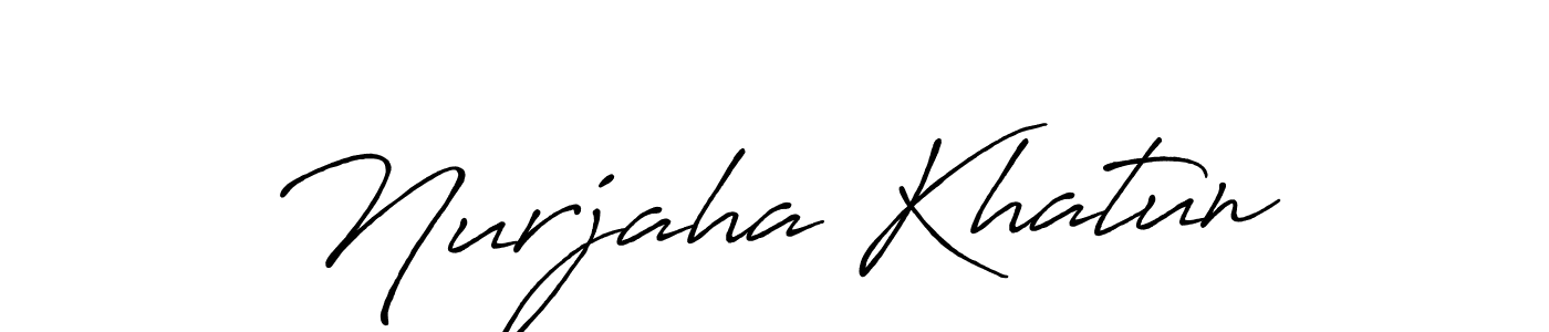 Antro_Vectra_Bolder is a professional signature style that is perfect for those who want to add a touch of class to their signature. It is also a great choice for those who want to make their signature more unique. Get Nurjaha Khatun name to fancy signature for free. Nurjaha Khatun signature style 7 images and pictures png