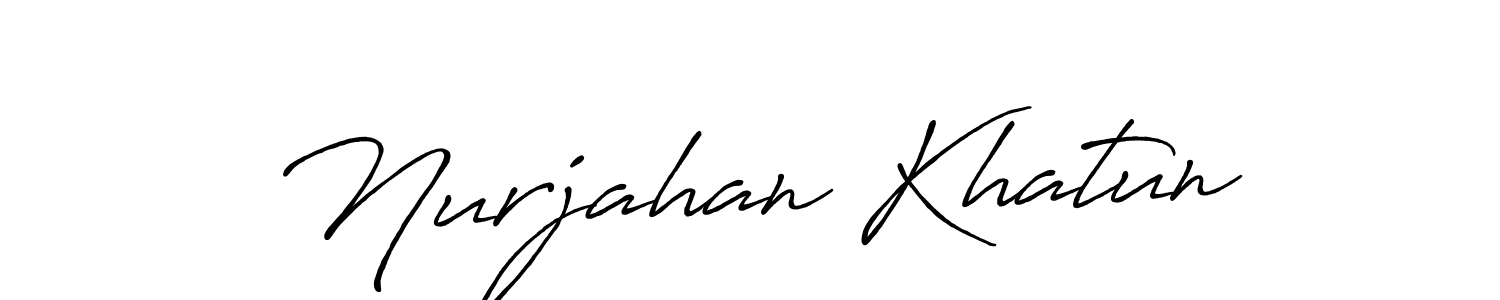 Create a beautiful signature design for name Nurjahan Khatun. With this signature (Antro_Vectra_Bolder) fonts, you can make a handwritten signature for free. Nurjahan Khatun signature style 7 images and pictures png