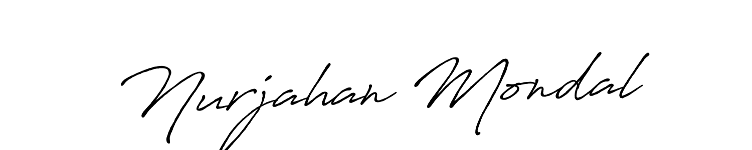 Nurjahan Mondal stylish signature style. Best Handwritten Sign (Antro_Vectra_Bolder) for my name. Handwritten Signature Collection Ideas for my name Nurjahan Mondal. Nurjahan Mondal signature style 7 images and pictures png