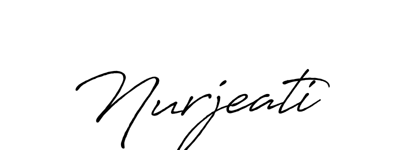 Make a beautiful signature design for name Nurjeati. With this signature (Antro_Vectra_Bolder) style, you can create a handwritten signature for free. Nurjeati signature style 7 images and pictures png