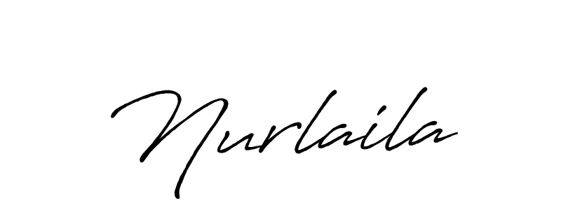 Make a beautiful signature design for name Nurlaila. With this signature (Antro_Vectra_Bolder) style, you can create a handwritten signature for free. Nurlaila signature style 7 images and pictures png