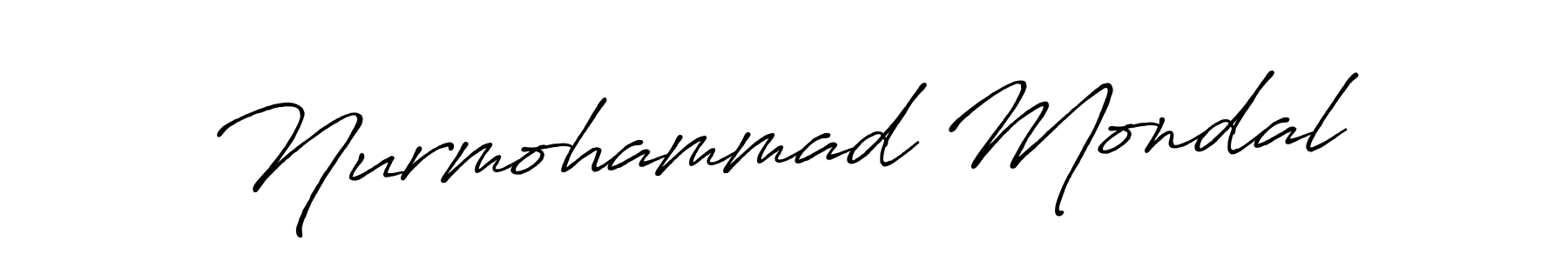 How to make Nurmohammad Mondal name signature. Use Antro_Vectra_Bolder style for creating short signs online. This is the latest handwritten sign. Nurmohammad Mondal signature style 7 images and pictures png