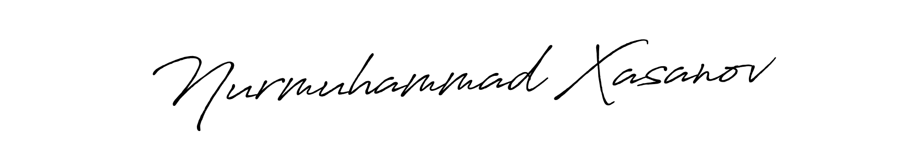 Create a beautiful signature design for name Nurmuhammad Xasanov. With this signature (Antro_Vectra_Bolder) fonts, you can make a handwritten signature for free. Nurmuhammad Xasanov signature style 7 images and pictures png