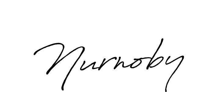 How to make Nurnoby name signature. Use Antro_Vectra_Bolder style for creating short signs online. This is the latest handwritten sign. Nurnoby signature style 7 images and pictures png