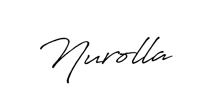 Use a signature maker to create a handwritten signature online. With this signature software, you can design (Antro_Vectra_Bolder) your own signature for name Nurolla. Nurolla signature style 7 images and pictures png