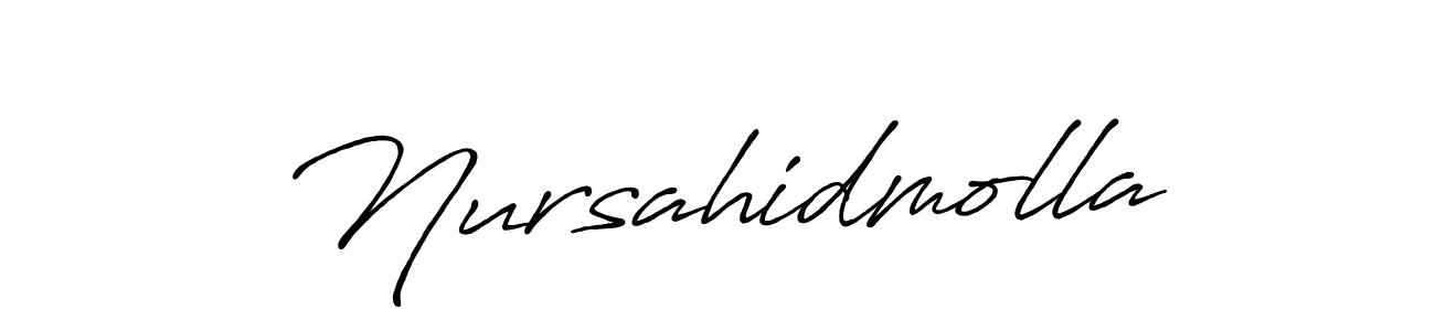 You should practise on your own different ways (Antro_Vectra_Bolder) to write your name (Nursahidmolla) in signature. don't let someone else do it for you. Nursahidmolla signature style 7 images and pictures png