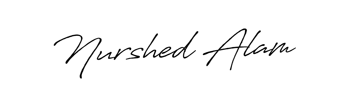 Make a beautiful signature design for name Nurshed Alam. Use this online signature maker to create a handwritten signature for free. Nurshed Alam signature style 7 images and pictures png