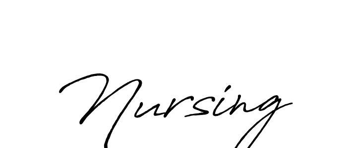 It looks lik you need a new signature style for name Nursing. Design unique handwritten (Antro_Vectra_Bolder) signature with our free signature maker in just a few clicks. Nursing signature style 7 images and pictures png