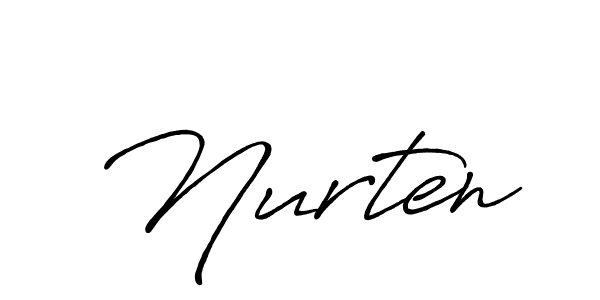 Use a signature maker to create a handwritten signature online. With this signature software, you can design (Antro_Vectra_Bolder) your own signature for name Nurten. Nurten signature style 7 images and pictures png