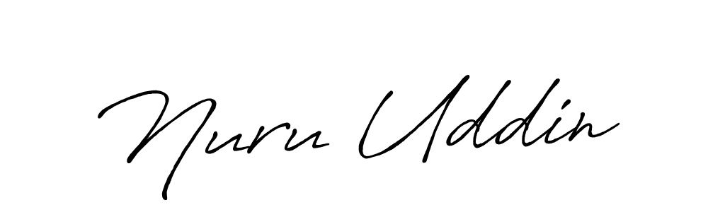 Use a signature maker to create a handwritten signature online. With this signature software, you can design (Antro_Vectra_Bolder) your own signature for name Nuru Uddin. Nuru Uddin signature style 7 images and pictures png