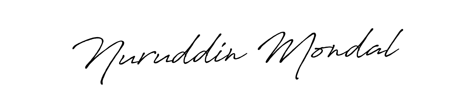 Use a signature maker to create a handwritten signature online. With this signature software, you can design (Antro_Vectra_Bolder) your own signature for name Nuruddin Mondal. Nuruddin Mondal signature style 7 images and pictures png