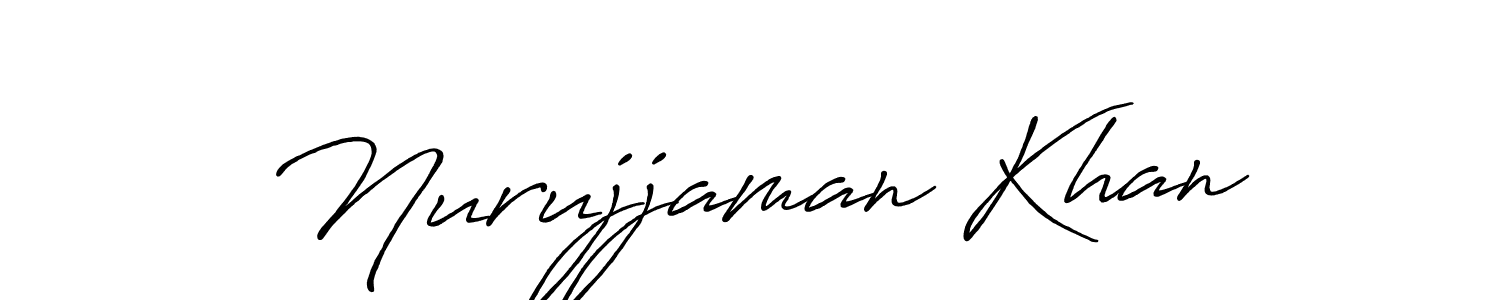 Make a beautiful signature design for name Nurujjaman Khan. With this signature (Antro_Vectra_Bolder) style, you can create a handwritten signature for free. Nurujjaman Khan signature style 7 images and pictures png