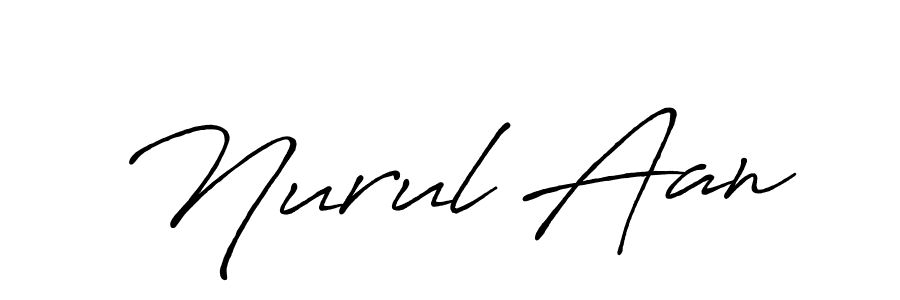 Also You can easily find your signature by using the search form. We will create Nurul Aan name handwritten signature images for you free of cost using Antro_Vectra_Bolder sign style. Nurul Aan signature style 7 images and pictures png