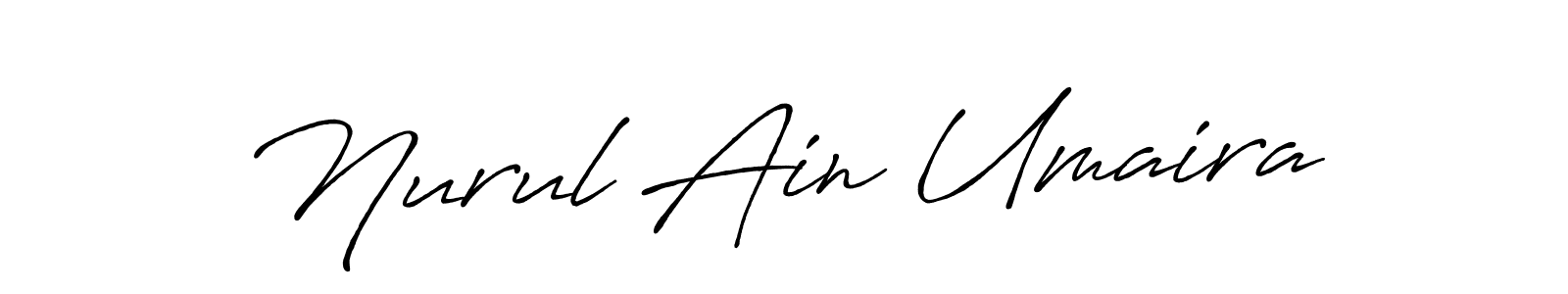 You should practise on your own different ways (Antro_Vectra_Bolder) to write your name (Nurul Ain Umaira) in signature. don't let someone else do it for you. Nurul Ain Umaira signature style 7 images and pictures png