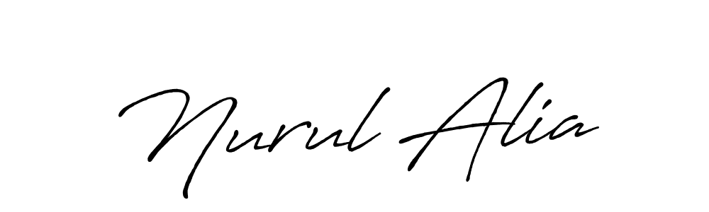 Make a beautiful signature design for name Nurul Alia. Use this online signature maker to create a handwritten signature for free. Nurul Alia signature style 7 images and pictures png