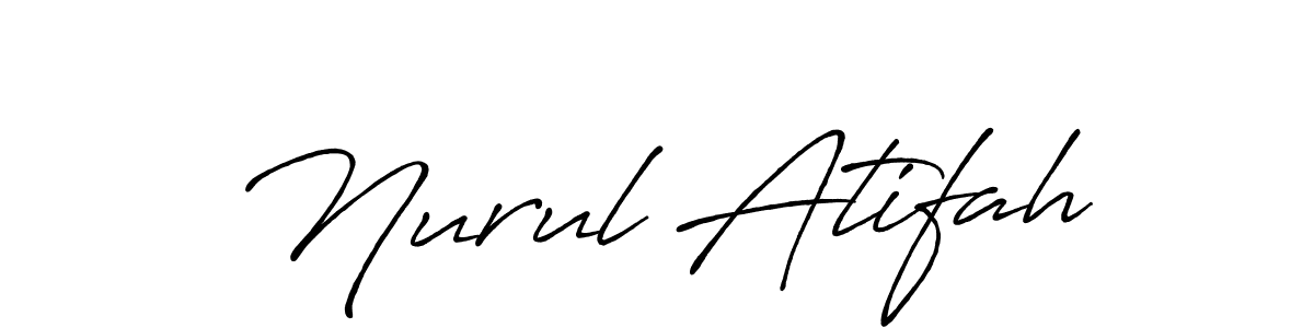 if you are searching for the best signature style for your name Nurul Atifah. so please give up your signature search. here we have designed multiple signature styles  using Antro_Vectra_Bolder. Nurul Atifah signature style 7 images and pictures png