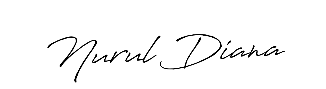 Use a signature maker to create a handwritten signature online. With this signature software, you can design (Antro_Vectra_Bolder) your own signature for name Nurul Diana. Nurul Diana signature style 7 images and pictures png