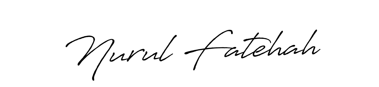 Use a signature maker to create a handwritten signature online. With this signature software, you can design (Antro_Vectra_Bolder) your own signature for name Nurul Fatehah. Nurul Fatehah signature style 7 images and pictures png
