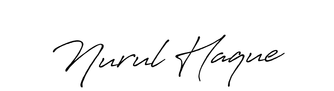 Make a beautiful signature design for name Nurul Haque. With this signature (Antro_Vectra_Bolder) style, you can create a handwritten signature for free. Nurul Haque signature style 7 images and pictures png