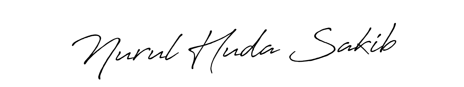 Create a beautiful signature design for name Nurul Huda Sakib. With this signature (Antro_Vectra_Bolder) fonts, you can make a handwritten signature for free. Nurul Huda Sakib signature style 7 images and pictures png