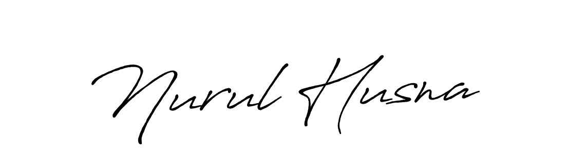 Create a beautiful signature design for name Nurul Husna. With this signature (Antro_Vectra_Bolder) fonts, you can make a handwritten signature for free. Nurul Husna signature style 7 images and pictures png