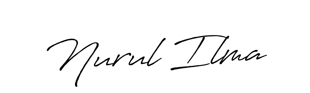 The best way (Antro_Vectra_Bolder) to make a short signature is to pick only two or three words in your name. The name Nurul Ilma include a total of six letters. For converting this name. Nurul Ilma signature style 7 images and pictures png