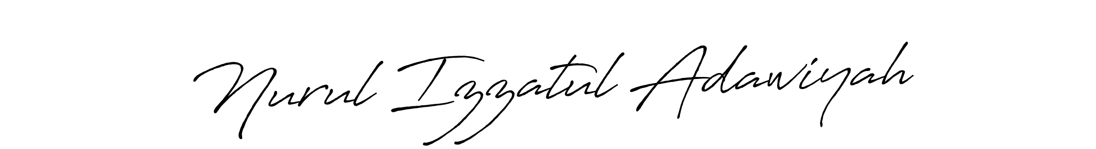 Also we have Nurul Izzatul Adawiyah name is the best signature style. Create professional handwritten signature collection using Antro_Vectra_Bolder autograph style. Nurul Izzatul Adawiyah signature style 7 images and pictures png