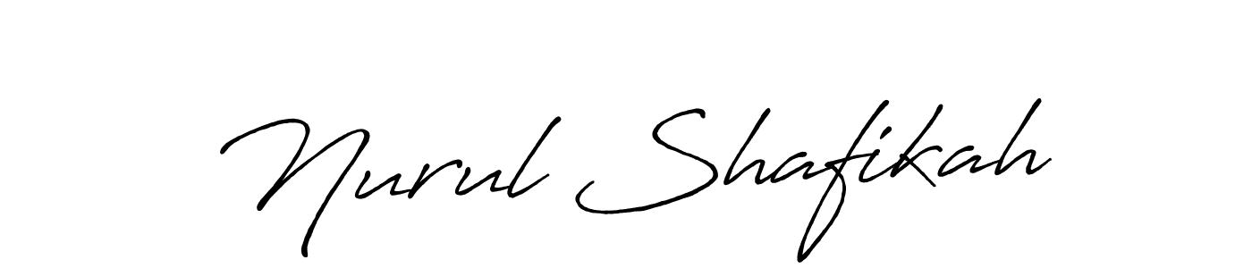 Also You can easily find your signature by using the search form. We will create Nurul Shafikah name handwritten signature images for you free of cost using Antro_Vectra_Bolder sign style. Nurul Shafikah signature style 7 images and pictures png