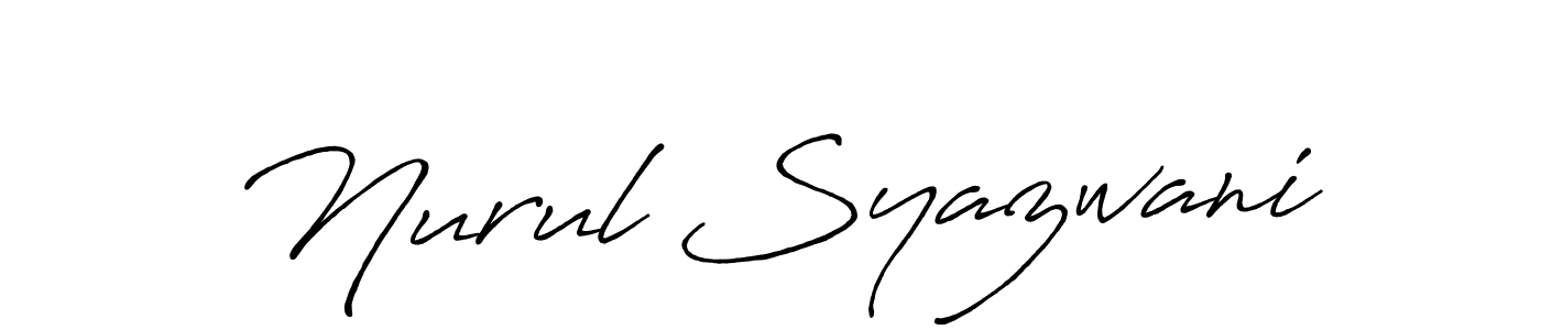 It looks lik you need a new signature style for name Nurul Syazwani. Design unique handwritten (Antro_Vectra_Bolder) signature with our free signature maker in just a few clicks. Nurul Syazwani signature style 7 images and pictures png