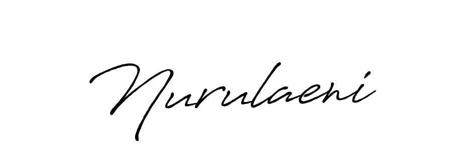 How to make Nurulaeni name signature. Use Antro_Vectra_Bolder style for creating short signs online. This is the latest handwritten sign. Nurulaeni signature style 7 images and pictures png