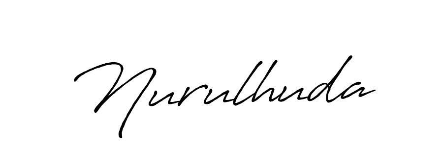 Create a beautiful signature design for name Nurulhuda. With this signature (Antro_Vectra_Bolder) fonts, you can make a handwritten signature for free. Nurulhuda signature style 7 images and pictures png