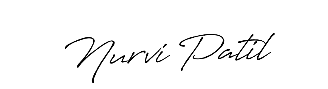 Design your own signature with our free online signature maker. With this signature software, you can create a handwritten (Antro_Vectra_Bolder) signature for name Nurvi Patil. Nurvi Patil signature style 7 images and pictures png