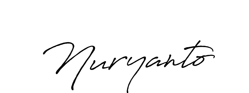 Also we have Nuryanto name is the best signature style. Create professional handwritten signature collection using Antro_Vectra_Bolder autograph style. Nuryanto signature style 7 images and pictures png