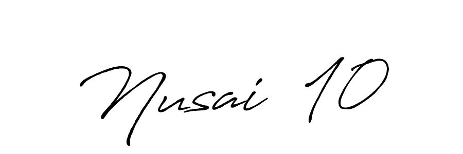 This is the best signature style for the Nusai  10 name. Also you like these signature font (Antro_Vectra_Bolder). Mix name signature. Nusai  10 signature style 7 images and pictures png
