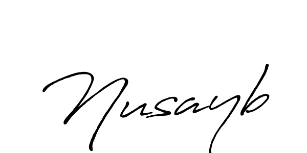 Use a signature maker to create a handwritten signature online. With this signature software, you can design (Antro_Vectra_Bolder) your own signature for name Nusayb. Nusayb signature style 7 images and pictures png