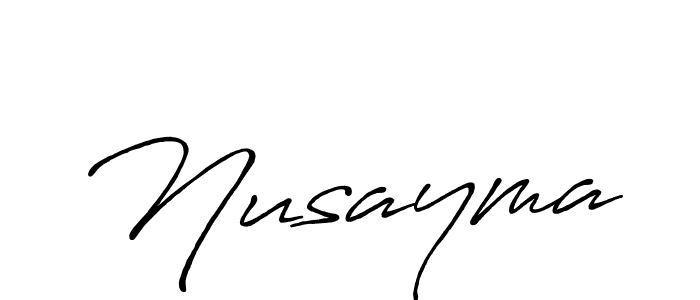 How to make Nusayma signature? Antro_Vectra_Bolder is a professional autograph style. Create handwritten signature for Nusayma name. Nusayma signature style 7 images and pictures png
