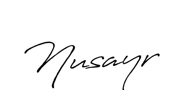 Design your own signature with our free online signature maker. With this signature software, you can create a handwritten (Antro_Vectra_Bolder) signature for name Nusayr. Nusayr signature style 7 images and pictures png