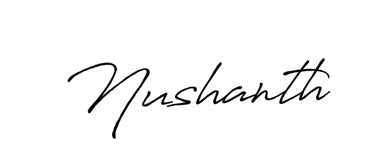 The best way (Antro_Vectra_Bolder) to make a short signature is to pick only two or three words in your name. The name Nushanth include a total of six letters. For converting this name. Nushanth signature style 7 images and pictures png