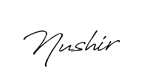 Nushir stylish signature style. Best Handwritten Sign (Antro_Vectra_Bolder) for my name. Handwritten Signature Collection Ideas for my name Nushir. Nushir signature style 7 images and pictures png
