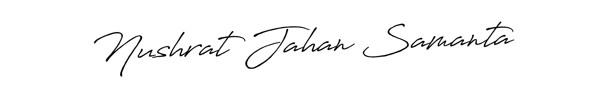 Similarly Antro_Vectra_Bolder is the best handwritten signature design. Signature creator online .You can use it as an online autograph creator for name Nushrat Jahan Samanta. Nushrat Jahan Samanta signature style 7 images and pictures png