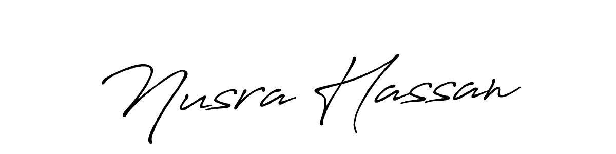 How to make Nusra Hassan signature? Antro_Vectra_Bolder is a professional autograph style. Create handwritten signature for Nusra Hassan name. Nusra Hassan signature style 7 images and pictures png